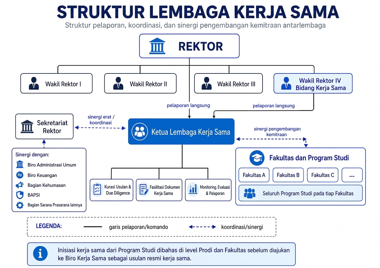 Struktur Organisasi Biro Kerja Sama Universitas Gunadarma